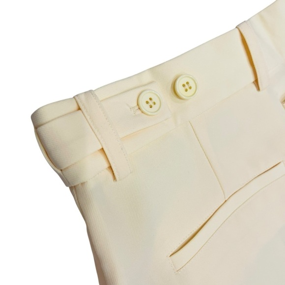 Ronny Kobo Stretch Twill Pleated Wide-Leg Slouchy Trousers Pants Large Yellow - Picture 10 of 16